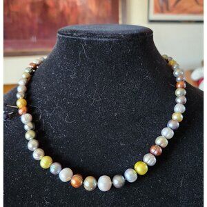 Honora Multicolored Cultured Freshwater Ringed Pearl  Necklace 20"